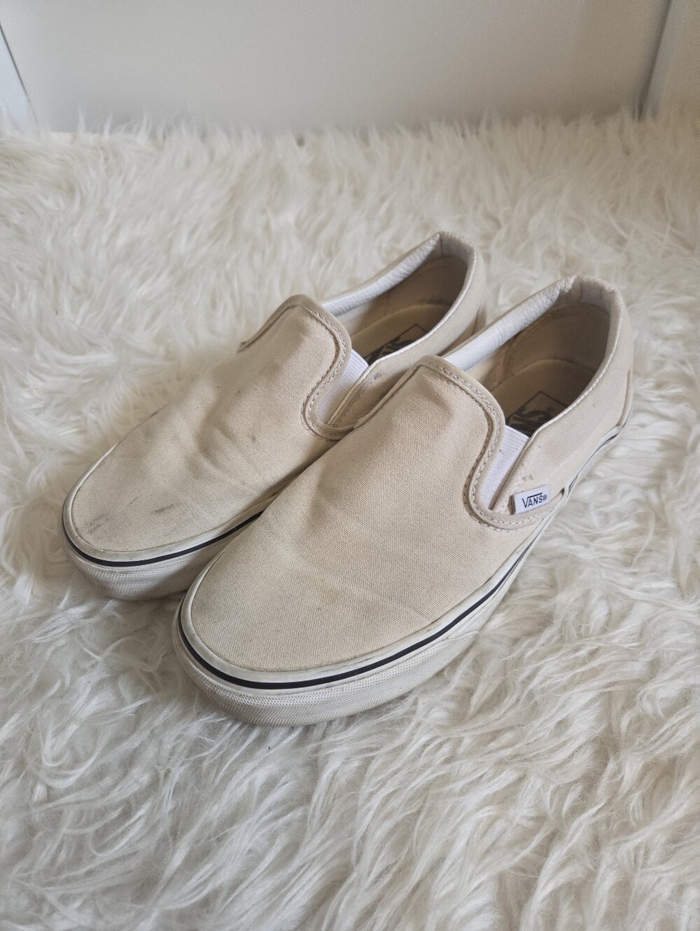 Vans Slip-On Canvas Sneakers Cream